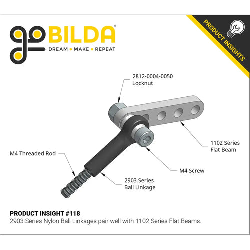 ServoCity 1102 Series Flat Beam (10 Hole, 80mm Length) - 2 Pack