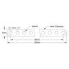 ServoCity 1102 Series Flat Beam (13 Hole, 104mm Length) - 2 Pack