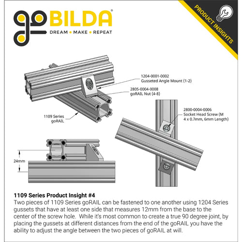 ServoCity 1109 Series goRAIL (216mm Length)