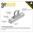 ServoCity 1139 Series Plates (3 x 7 Hole, 24 x 56mm) - 2 Pack