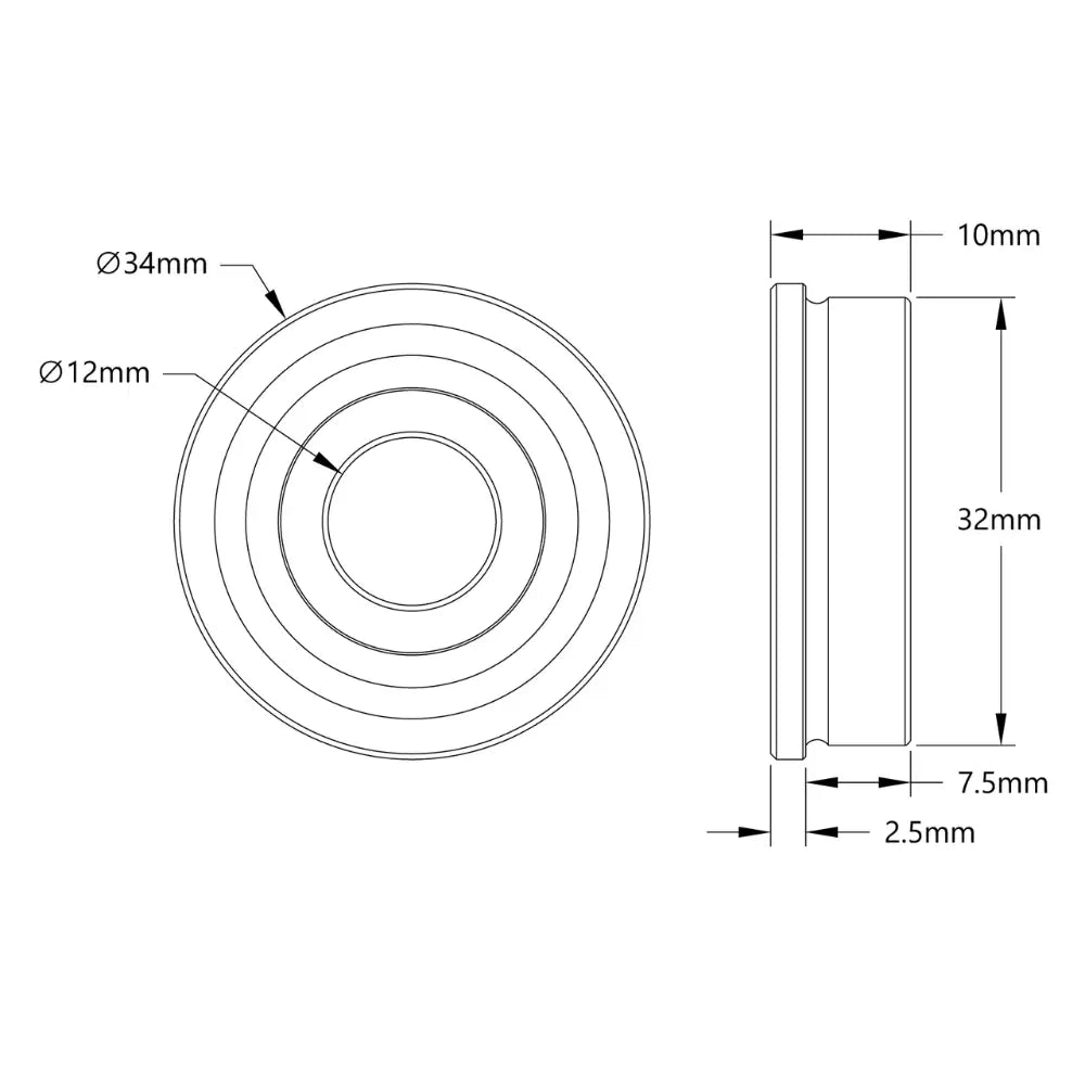 QUARKZMAN 2pcs Bride Roulement Manchon 12 Mm Alésage 18