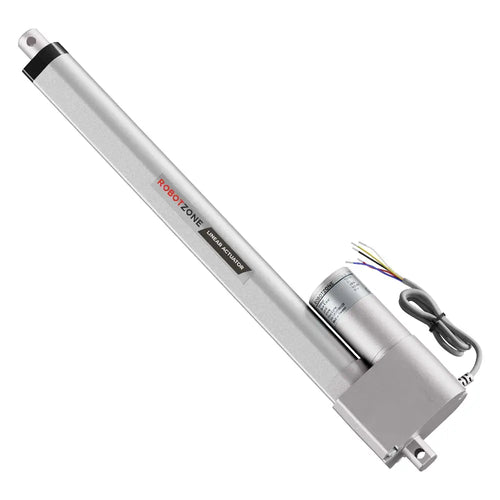ServoCity 12V Heavy-Duty Linear Actuator (33lb Thrust, 1.7"/sec, 12" Stroke)