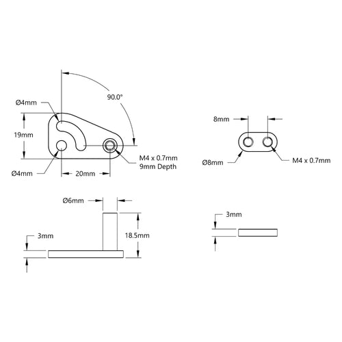 ServoCity 1524 Series Arc-Slot Tensioner Bracket