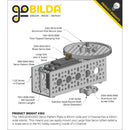 ServoCity 1800 Series Servo Pattern Plate (for Large Size Servos)