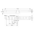 ServoCity 1902 Series Dual Servo Arm (25 Tooth Spline, 64mm Length)