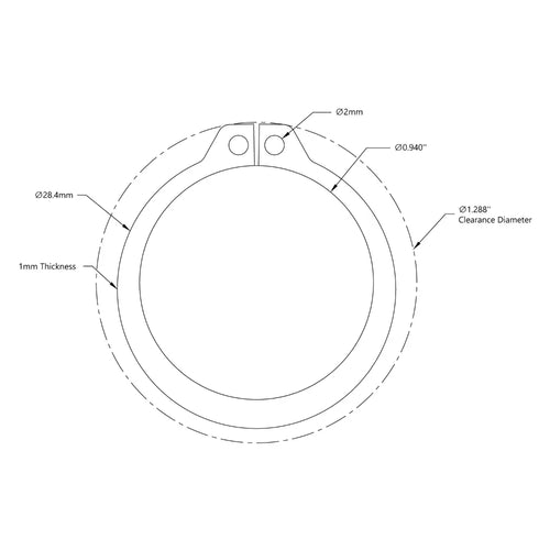 ServoCity 1" Snap Ring (Black-Finish, Zinc)