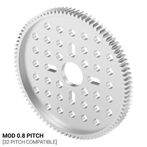 ServoCity 2302 Series Aluminum, MOD 0.8, Hub Mount Gear (14mm Bore, 90 Tooth)