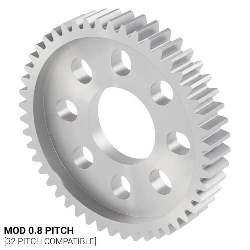ServoCity 2302 Series Aluminum, MOD 0.8, Hub Mount Gear (14mm Bore, 48 Tooth)