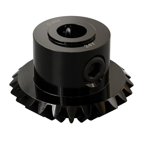 ServoCity 2317 Series MOD 0.8 Steel Miter Gear (Set-Screw, 5mm Round Bore, 24 Tooth)