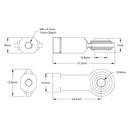 ServoCity 2913 Series Ball Linkage (Female M4 X 0.7mm, 24.1mm Length) - 2 Pack