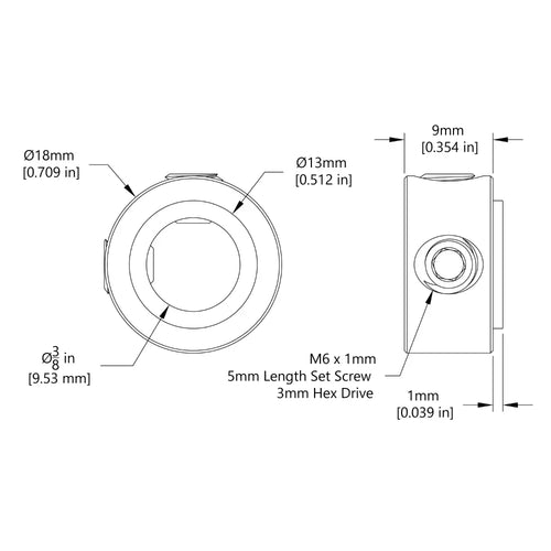 ServoCity 2920 Series Steel Set-Screw Collar (3/8" Bore) - 2 Pack