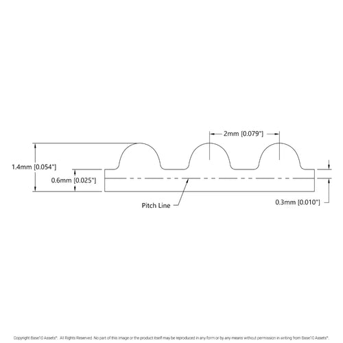 ServoCity 2mm Pitch GT2 Timing Belt (6mm Width, 504mm Pitch Length, 252 Tooth)