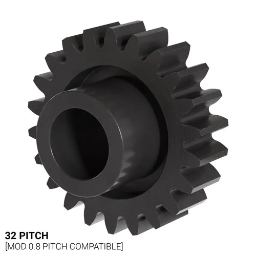 ServoCity 32P, 22T, 0.250" (1/4) Bore, Plain Bore Gear (Delrin)
