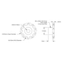 ServoCity 3307 Series 8mm Pitch Set-Screw Sprocket (6mm D-Bore, 10 Tooth)