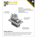 ServoCity 3400 Series Hub Mount Round Belt Pulley (14mm Bore, 64mm PD)