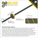 ServoCity 3501 Series Lead Screw (8mm Lead, 4 Start, 400mm Length)