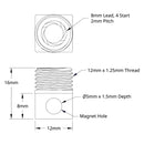 ServoCity 3506 Series Lead Screw Square Nut (8mm Lead, 4 Start, 16mm Length)
