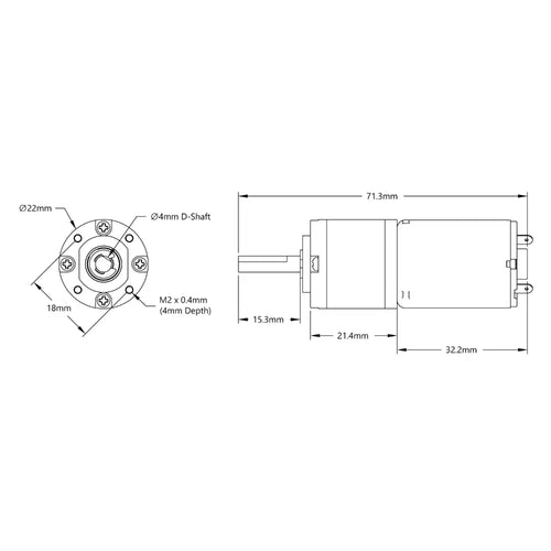ServoCity 350 rpm Premium Planetary Gear Motor