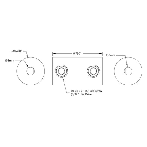 ServoCity 3mm to 3mm Set-Screw Shaft Coupler