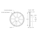 ServoCity 40 Tooth Press Fit Sprocket (0.1227" Pitch, 0.375" Bore)