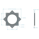 ServoCity 6" Square Ball Bearing Turntable (500lb Capacity)