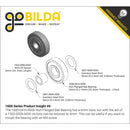 ServoCity 6mm ID Non-Flanged Ball Bearing (16mm OD, 4mm Thickness) - 2 Pack