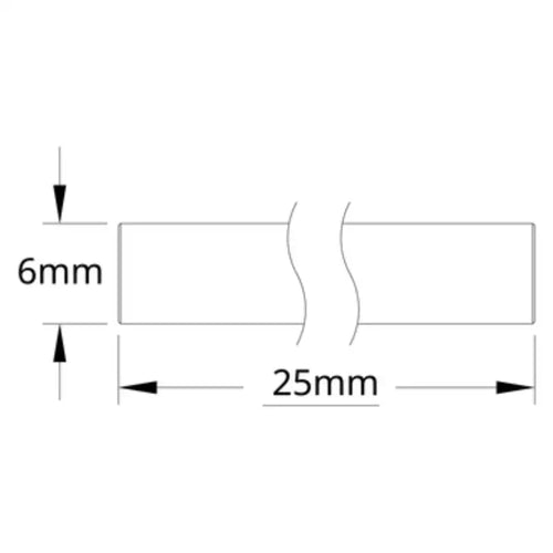 ServoCity 6mm Shaft (Stainless Steel, 25mm Length)