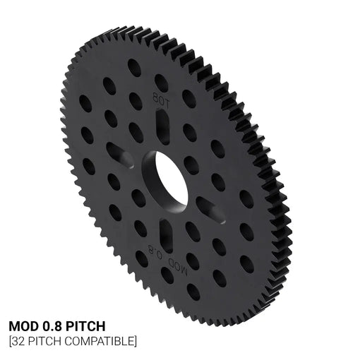 ServoCity 80 Tooth Hub-Mount Gear (MOD 0.8, 4mm Thick Acetal)
