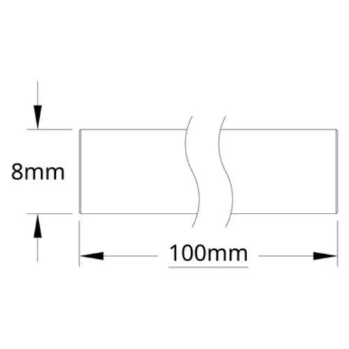 ServoCity 8mm Shaft (Stainless Steel, 100mm Length)