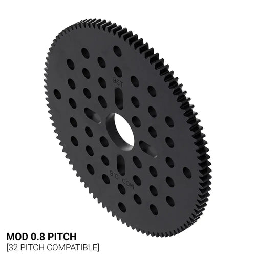 ServoCity 96 Tooth Hub-Mount Gear (MOD 0.8, 4mm Thick Acetal)