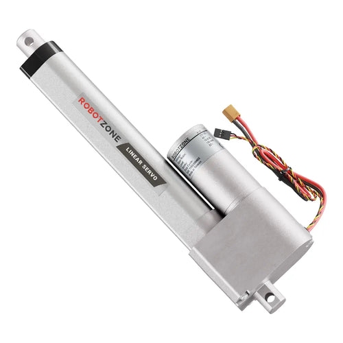 ServoCity Heavy-Duty Linear Servo (Position Control, 12-24V, 225lb Thrust, 0.3"/sec, 6" Stroke)