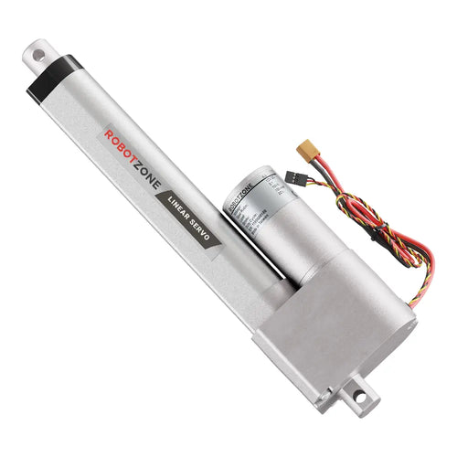 ServoCity Heavy-Duty Linear Servo (Position Control, 12-24V, 33lb Thrust, 1.7"/sec, 6" Stroke)