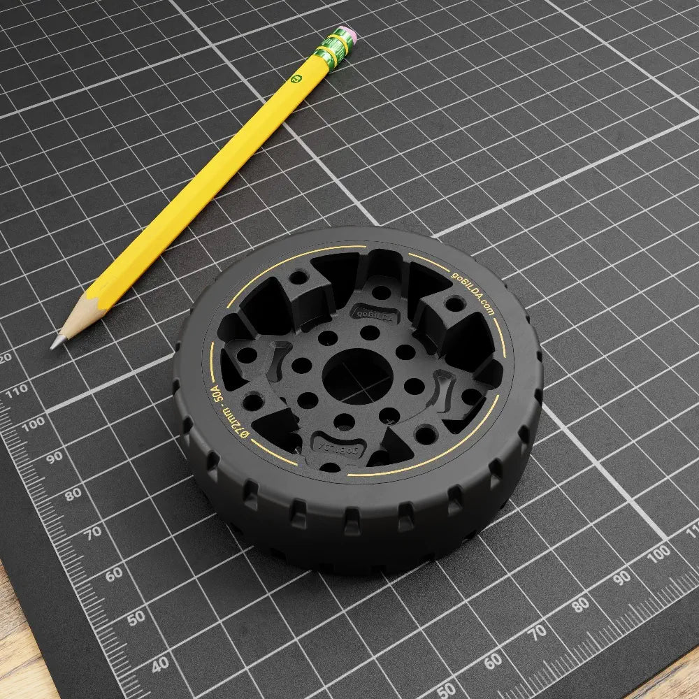 ServoCity Hogback Traction Wheel (72mm Diameter, 50A Durometer)
