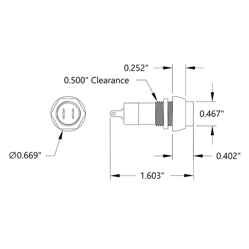 ServoCity Latching SPST Round Push Button Switch (Black)
