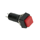 ServoCity Latching SPST Square Push Button Switch (Red)