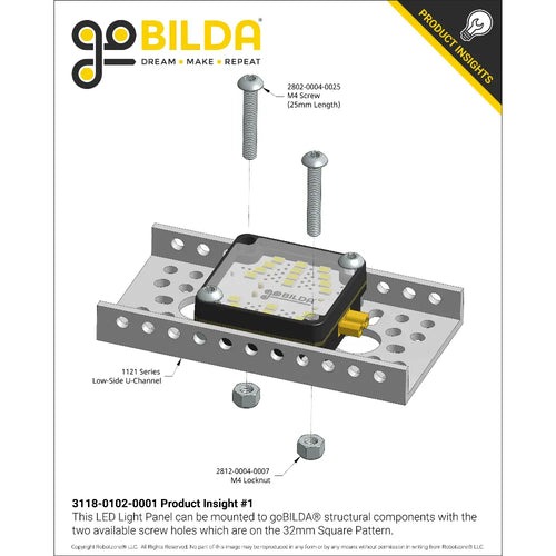 ServoCity LED Light Panel (XT30 Input)