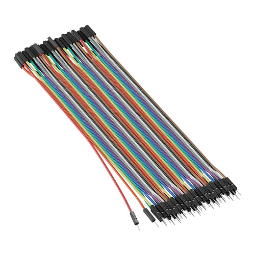 ServoCity Male to Female Jumper Wire (Multicolor, 20Cm Length) - 40 Pack