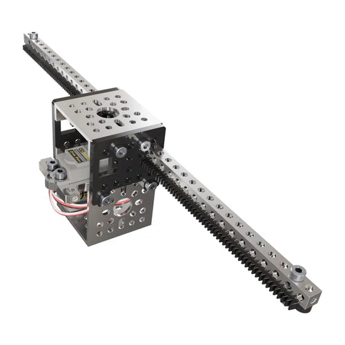 ServoCity Servo-Driven Gear Rack Kit (24lb Thrust, 5.7 in/sec, Single Gear Rack)