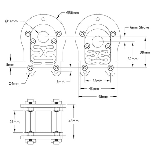 ServoCity Short Tensioner Kit for 2400 Series Tracks (1-1) - 2 Pack