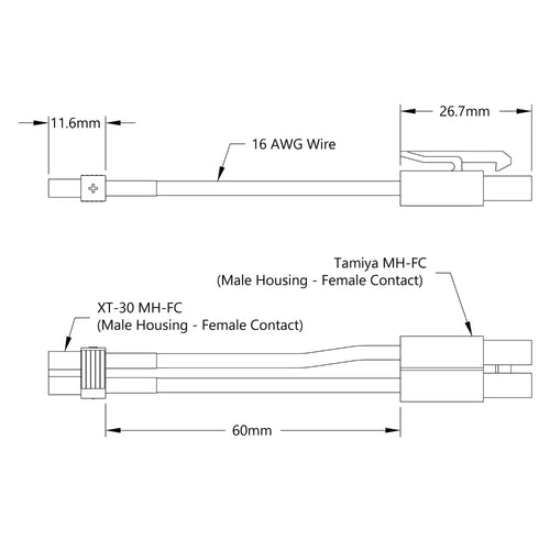 ServoCity XT30 to Tamiya Adaptor