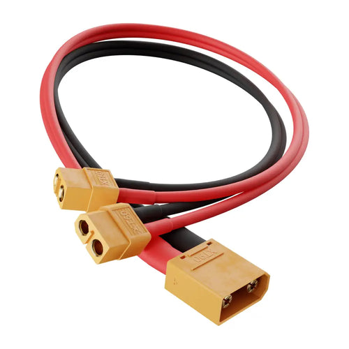 ServoCity XT90 to XT60 Y-Harness (Single FH-MC XT90 to Dual MH-FC XT60, 300mm Length)