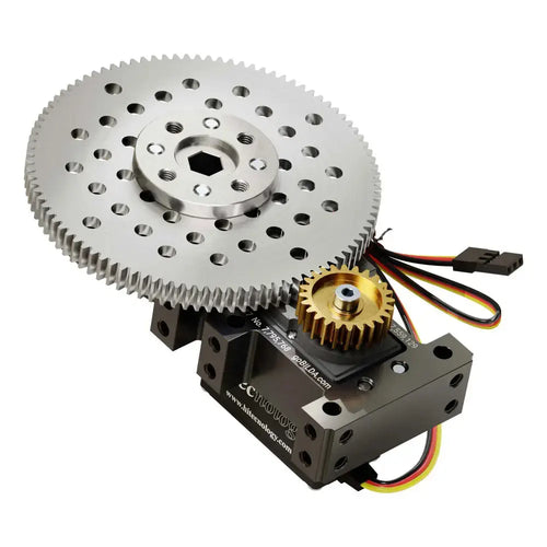 Shark-4 Servo Gearbox (18 rpm, 1888 Oz-in Torque, Continuous Rotation)