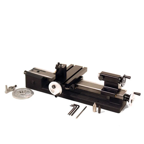 Sherline 8-Inch Tabletop Lathe with Zero Adjustable Handwheels Without Headstock or Speed Controller (Metric)