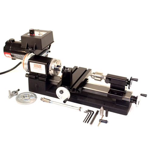 Sherline Manual 8-Inch Tabletop Lathe with Zero Adjustable Handwheels Package A (Inch)