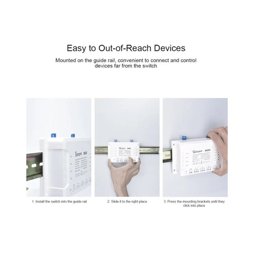 SONOFF 4CHR3 4-Gang Wi-Fi Smart Switch W/ RF Control