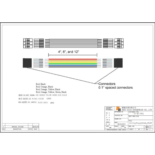 Sparkfun Jumper Wire - 0.1in., 3-Pin, 6in.