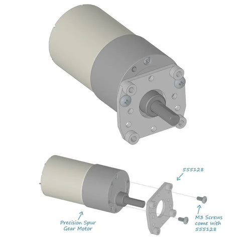 6-12V, 60RPM 70:1 Spur Gear Motor