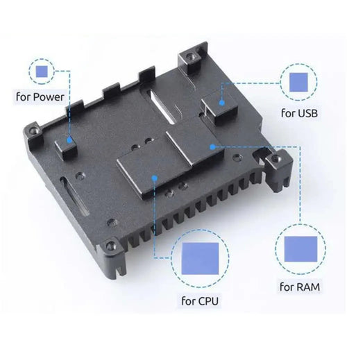 Sunfounder Aluminum Case w/ Dual Fan for Raspberry Pi 4B