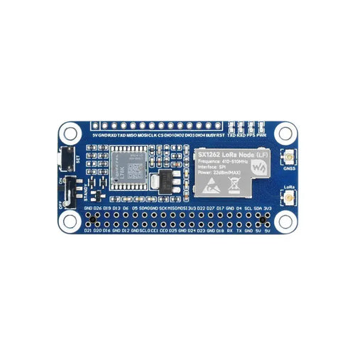 Waveshare SX1262 LoRaWAN Node Expansion Board for RPi, GNSS, CB Antenna, 433/470M