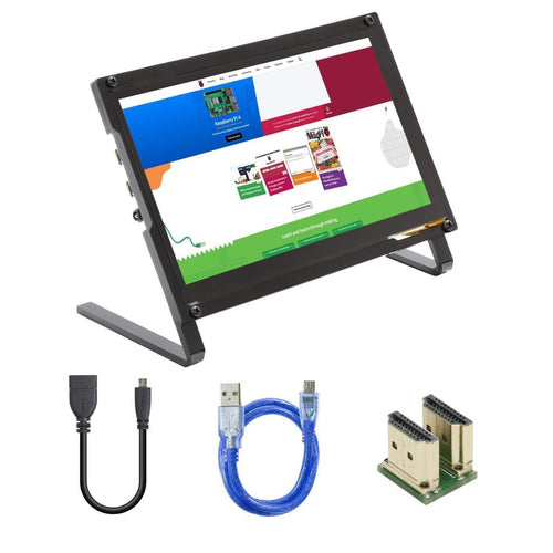 UCTRONICS 7in Capacitive LCD IPS Touchscreen for Raspberry Pi w/ Prop Stand